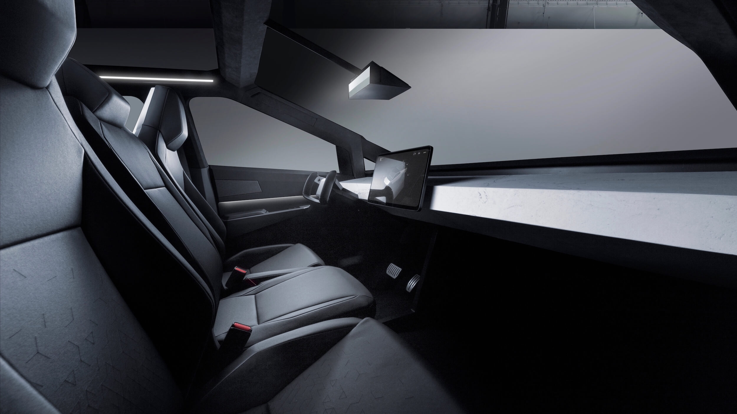 Tesla Cybertruck Foto S 2023 EGear Be   Tesla Cybertruck Dashboard Interieur 