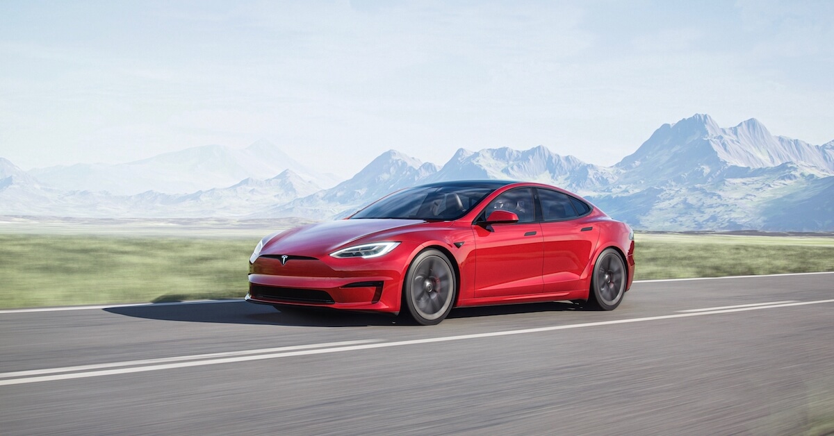 Tesla Model S rood